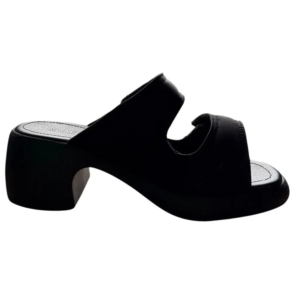 Camper Thelma Black 2 Strap Sandal w/ Block Heel Sz 10 - Picture 3 of 11